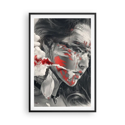 Affiche dans un cadre noir - Poster - Dans les fumées de l'absurde - 61x91 cm