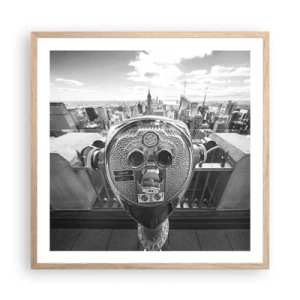 Affiche dans un chêne clair - Poster - Ville sur les villes - 60x60 cm