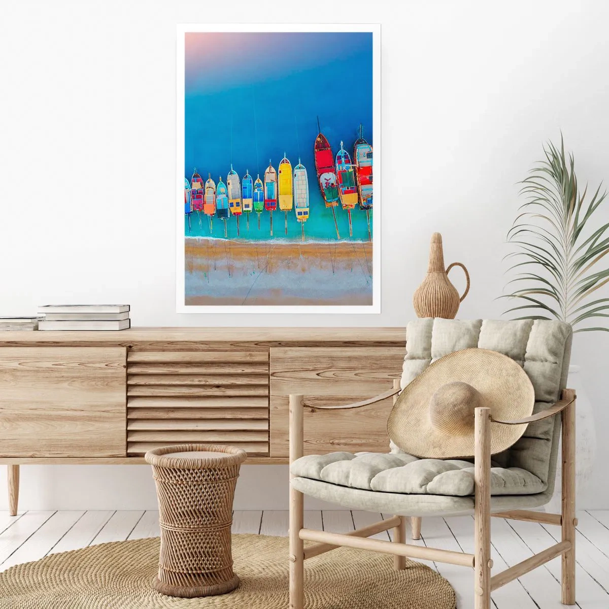 Affiche - Poster - Une vue à vol d'oiseau - 40x50 cm