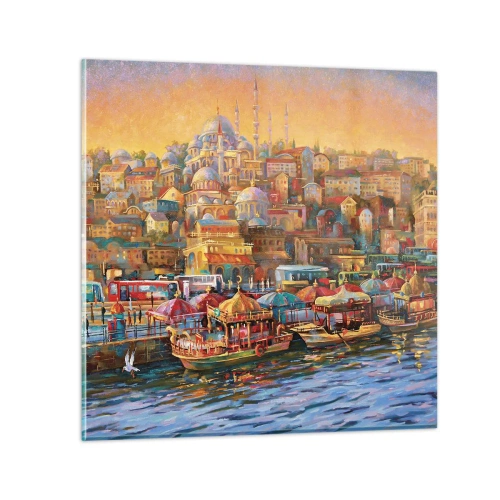 Impression sur verre - Image sur verre - Conte d'Istanbul - 70x70 cm