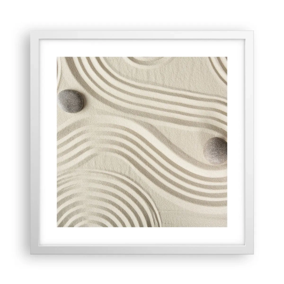 Affiche dans un cadre blanc - Poster - Touche de chaleur - 40x40 cm