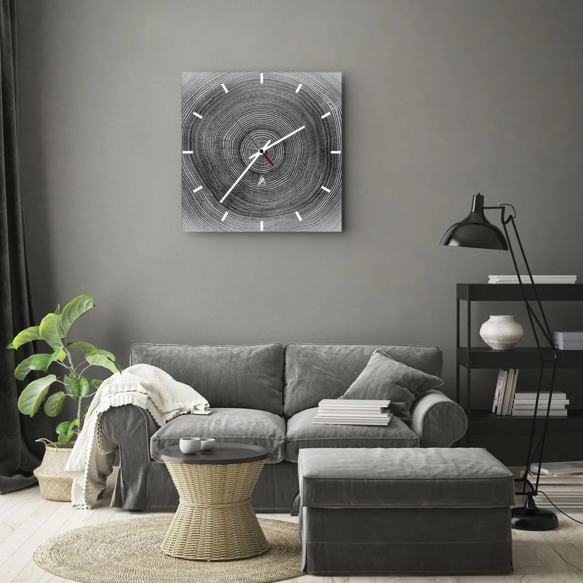 Horloge murale - Pendule murale - Signe du temps - 40x40 cm