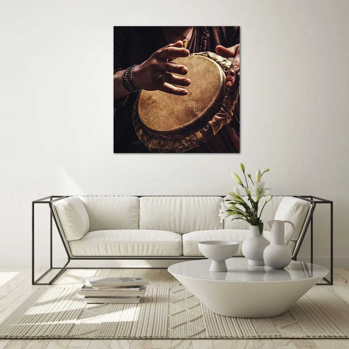 Impression sur verre - Image sur verre - Au rythme du coeur - 30x30 cm