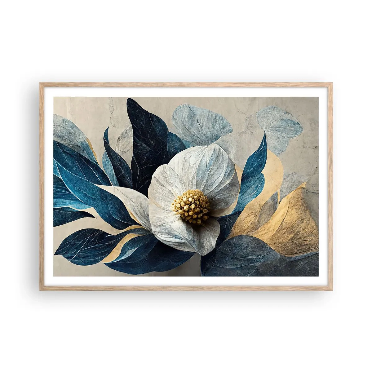 Affiche dans un chêne clair - Poster - Il a un coeur d'or - 100x70 cm