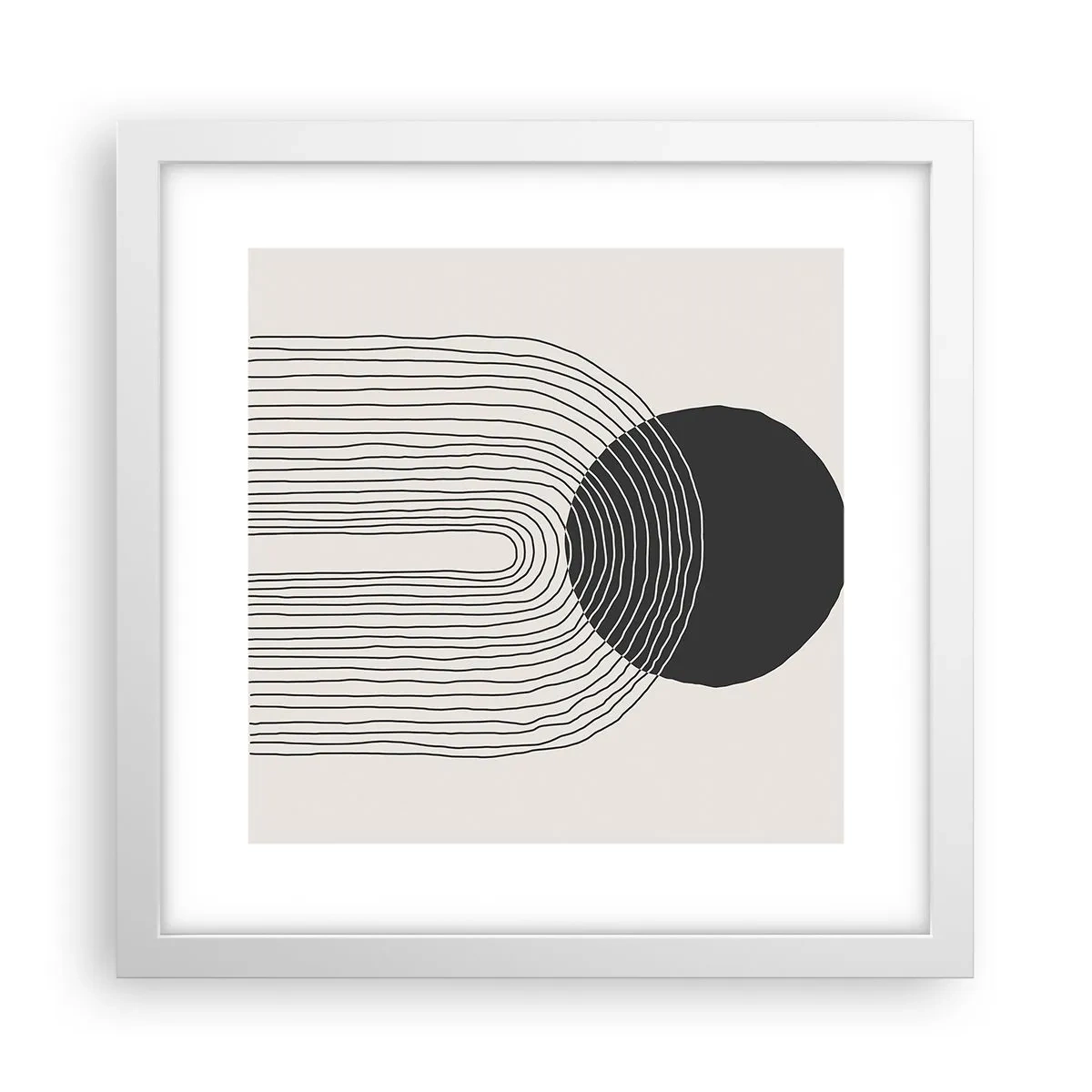 Affiche dans un cadre blanc - Poster - Tremblement et confiance - 30x30 cm