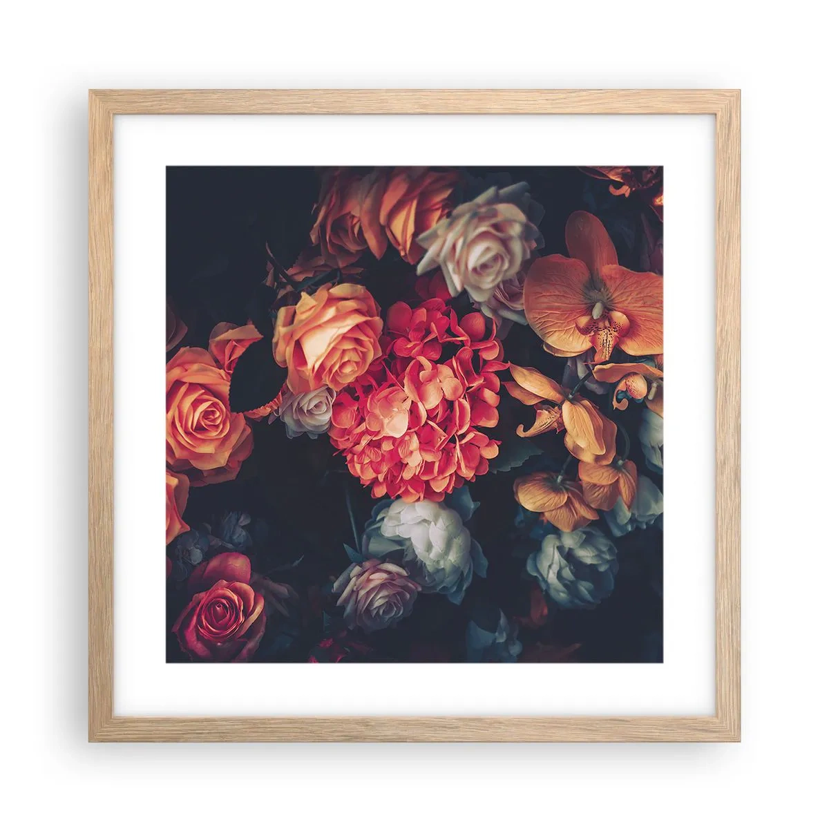 Affiche dans un chêne clair - Poster - Comme chez les maîtres hollandais - 40x40 cm