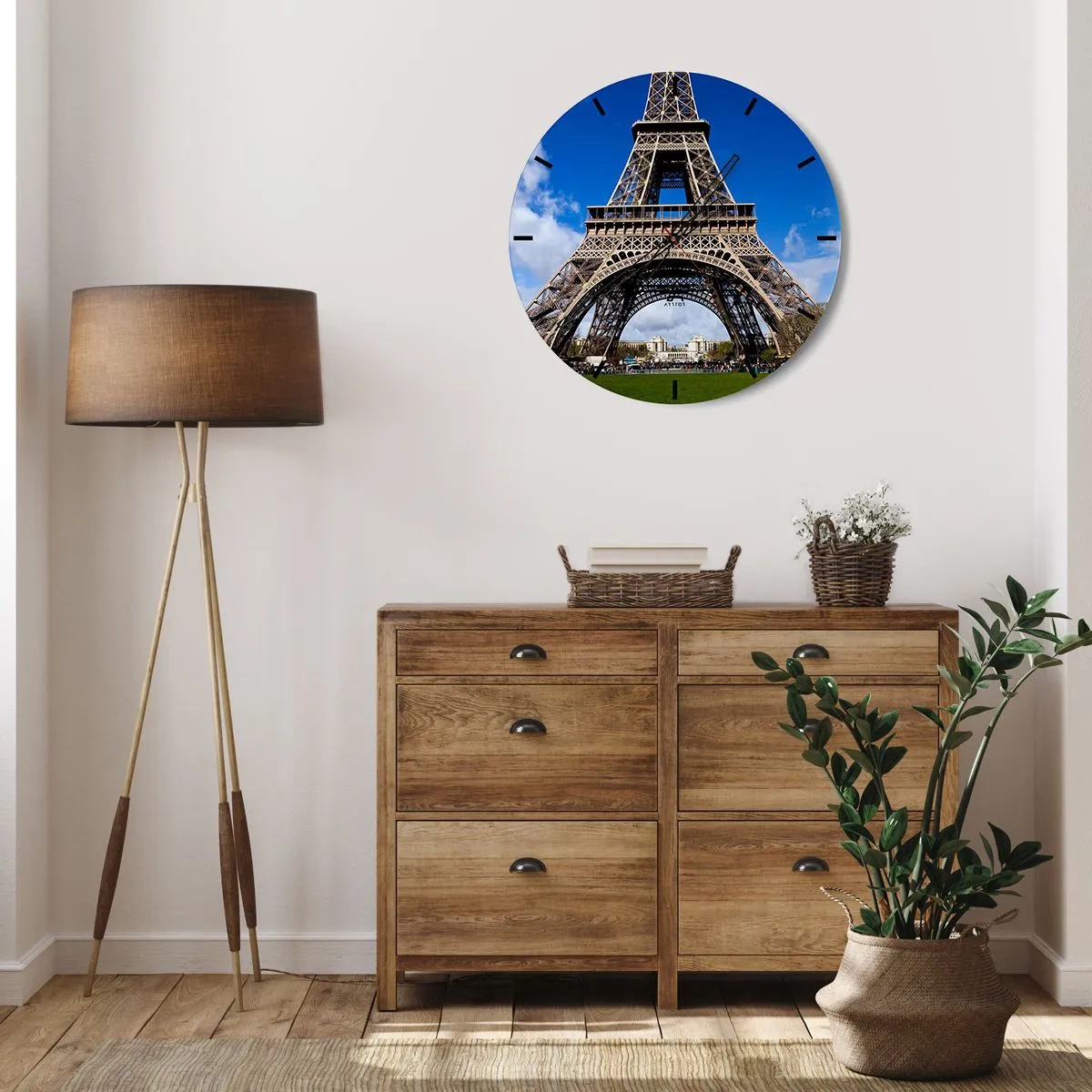 Horloge murale - Pendule murale - Tout Paris à ses pieds - 40x40 cm