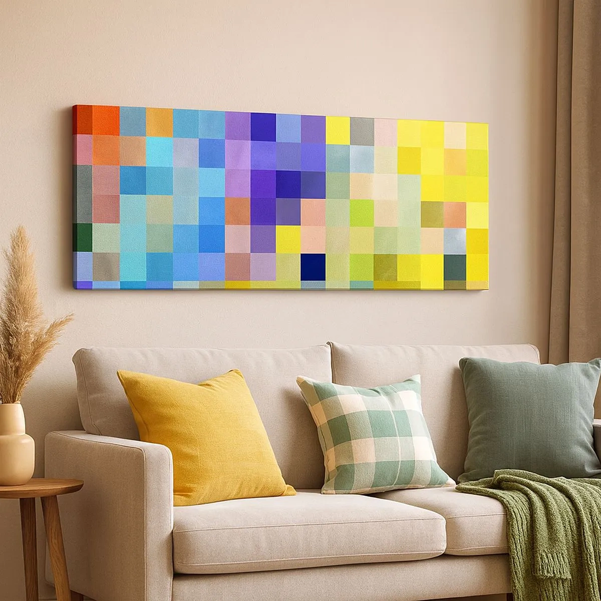 Impression sur toile - Image sur toile - Tous différents, tous égaux - 100x40 cm