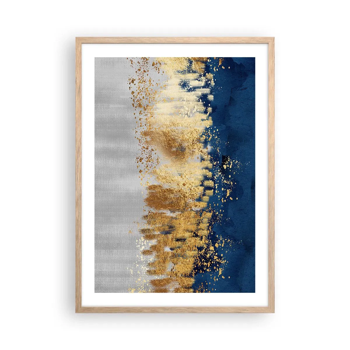 Affiche dans un chêne clair - Poster - Une composition moderne et pétillante - 50x70 cm