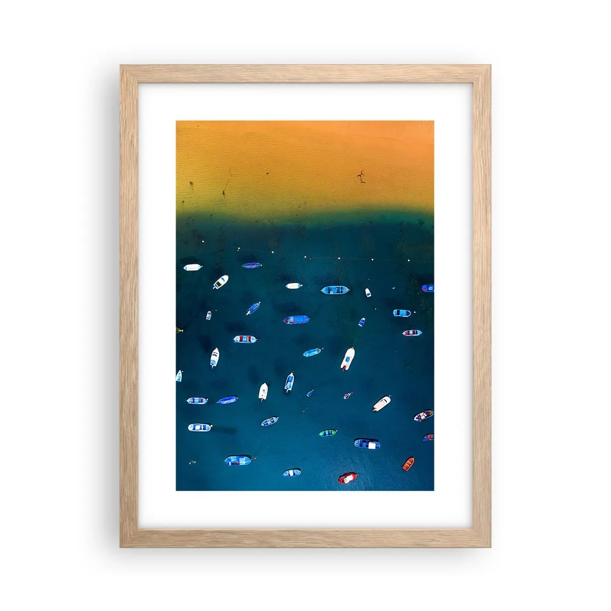 Affiche dans un chêne clair - Poster - Jeu de vacances - 30x40 cm