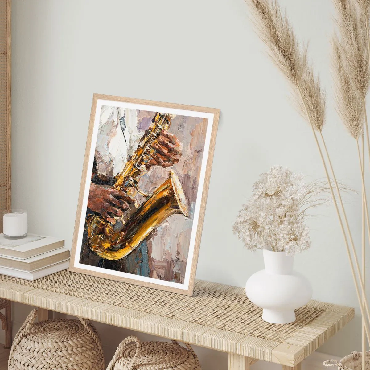 Affiche dans un chêne clair - Poster - C'est l'heure du solo - 40x50 cm