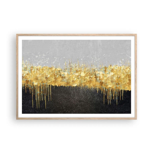 Affiche dans un chêne clair - Poster - Vers l'intérieur et vers le haut - 100x70 cm