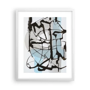 Affiche dans un cadre blanc - Poster - Bleu malgré tout - 40x50 cm