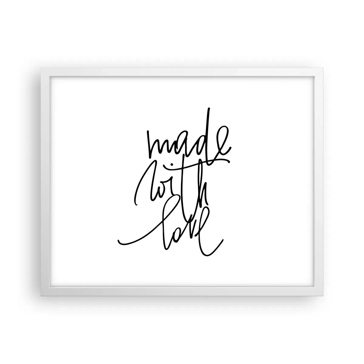Affiche dans un cadre blanc - Poster - La meilleure marque - 50x40 cm