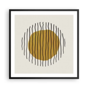 Affiche dans un cadre noir - Poster - Abstraction tremblante de chaleur - 60x60 cm