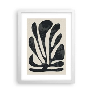 Affiche dans un cadre blanc - Poster - Abstraction à plusieurs doigts - 30x40 cm