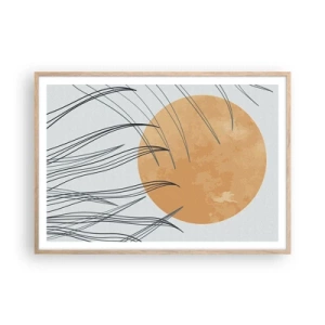 Affiche dans un chêne clair - Poster - Toujours vers le soleil - 100x70 cm