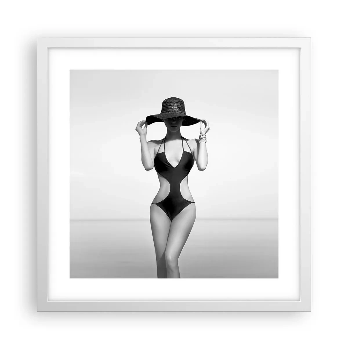 Affiche dans un cadre blanc - Poster - Mon prénom? Élégance - 40x40 cm