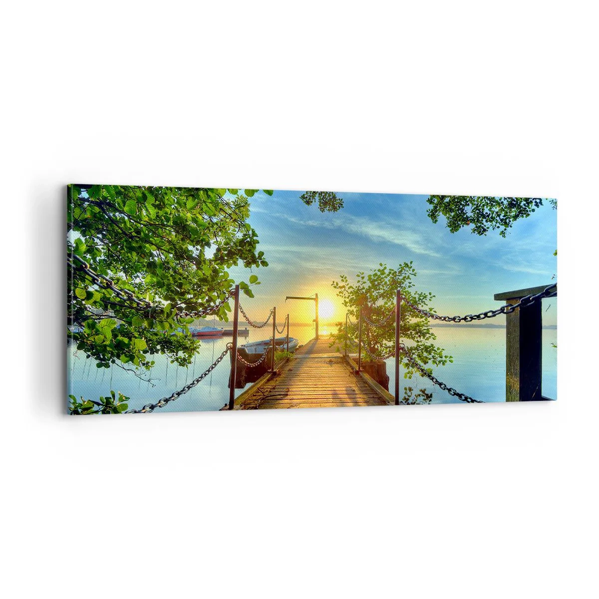 Impression sur toile - Image sur toile - L'ouest au-dessus de l'eau - 100x40 cm