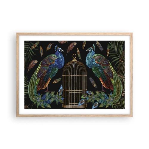 Affiche dans un chêne clair - Poster - En robes royales - 70x50 cm