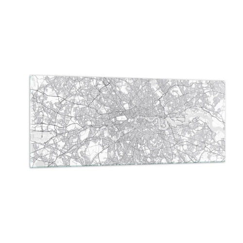 Impression sur verre - Image sur verre - Carte du labyrinthe londonien - 100x40 cm