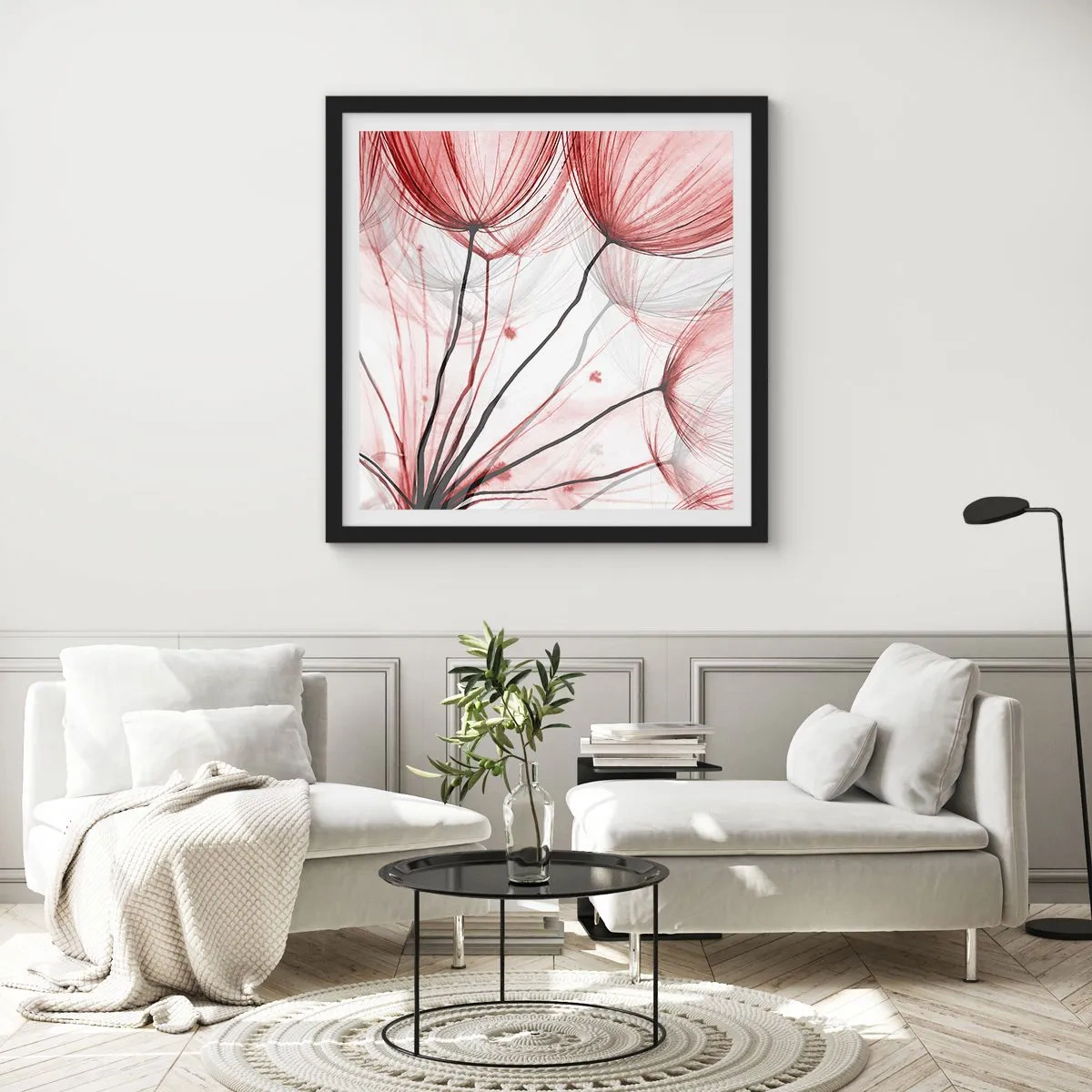 Affiche dans un cadre noir - Poster - Avant le départ - 60x60 cm