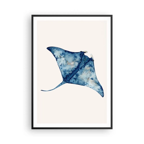 Affiche dans un cadre noir - Poster - La vie en bleu - 70x100 cm
