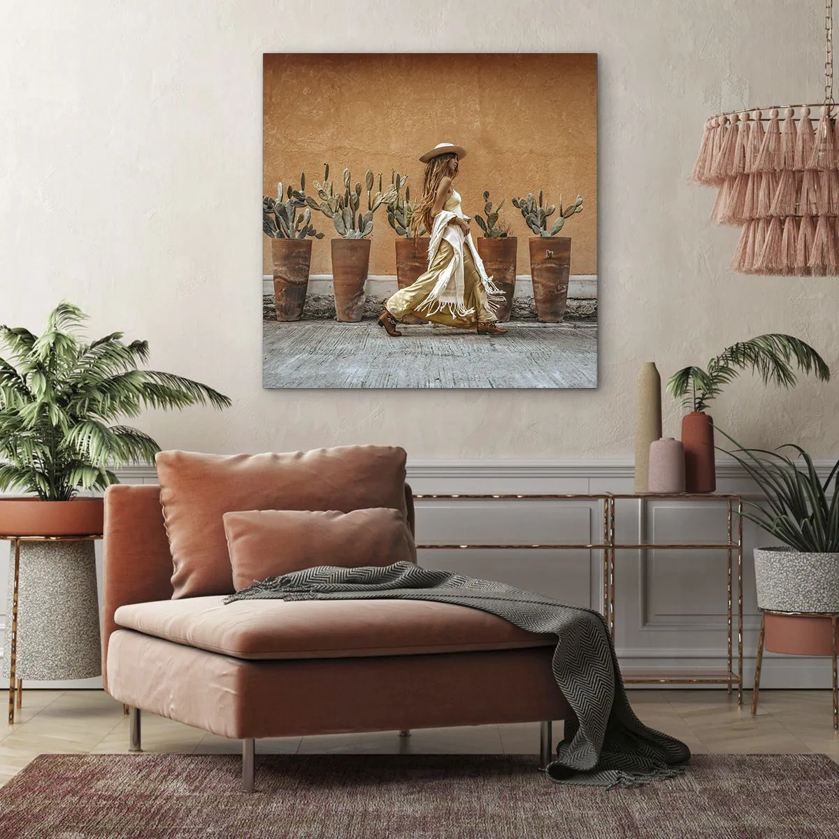 Impression sur toile - Image sur toile - Style hippie - 70x70 cm