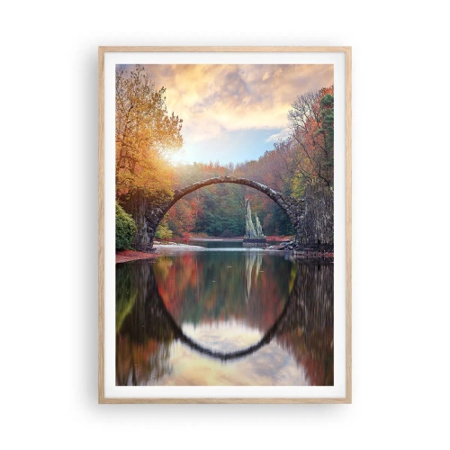 Affiche dans un chêne clair - Poster - De l'autre cote du miroir - 70x100 cm