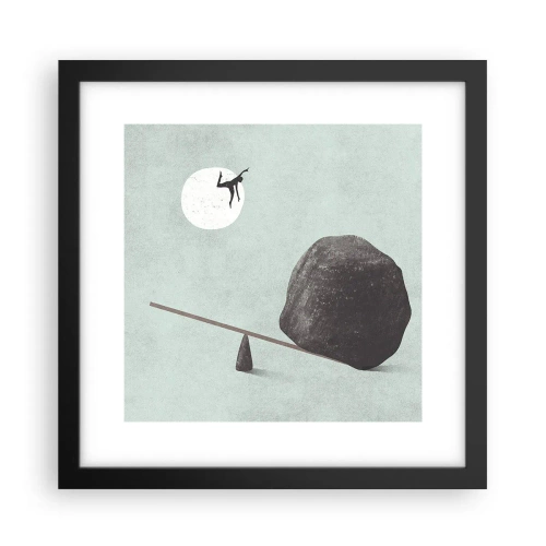 Affiche dans un cadre noir - Poster - Réalisation de ses rêves - 30x30 cm