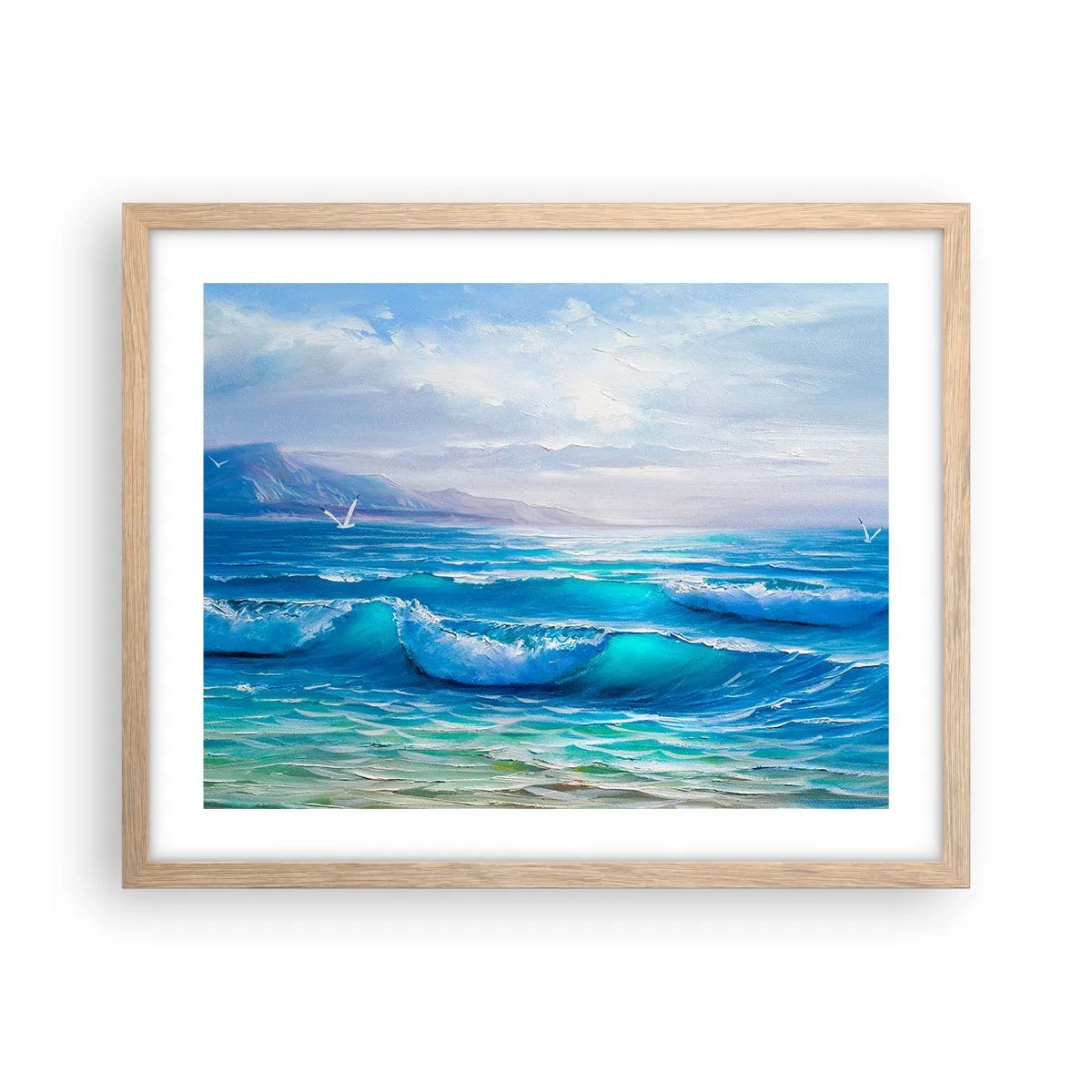 Affiche dans un chêne clair - Poster - Il apporte un soulagement - 50x40 cm