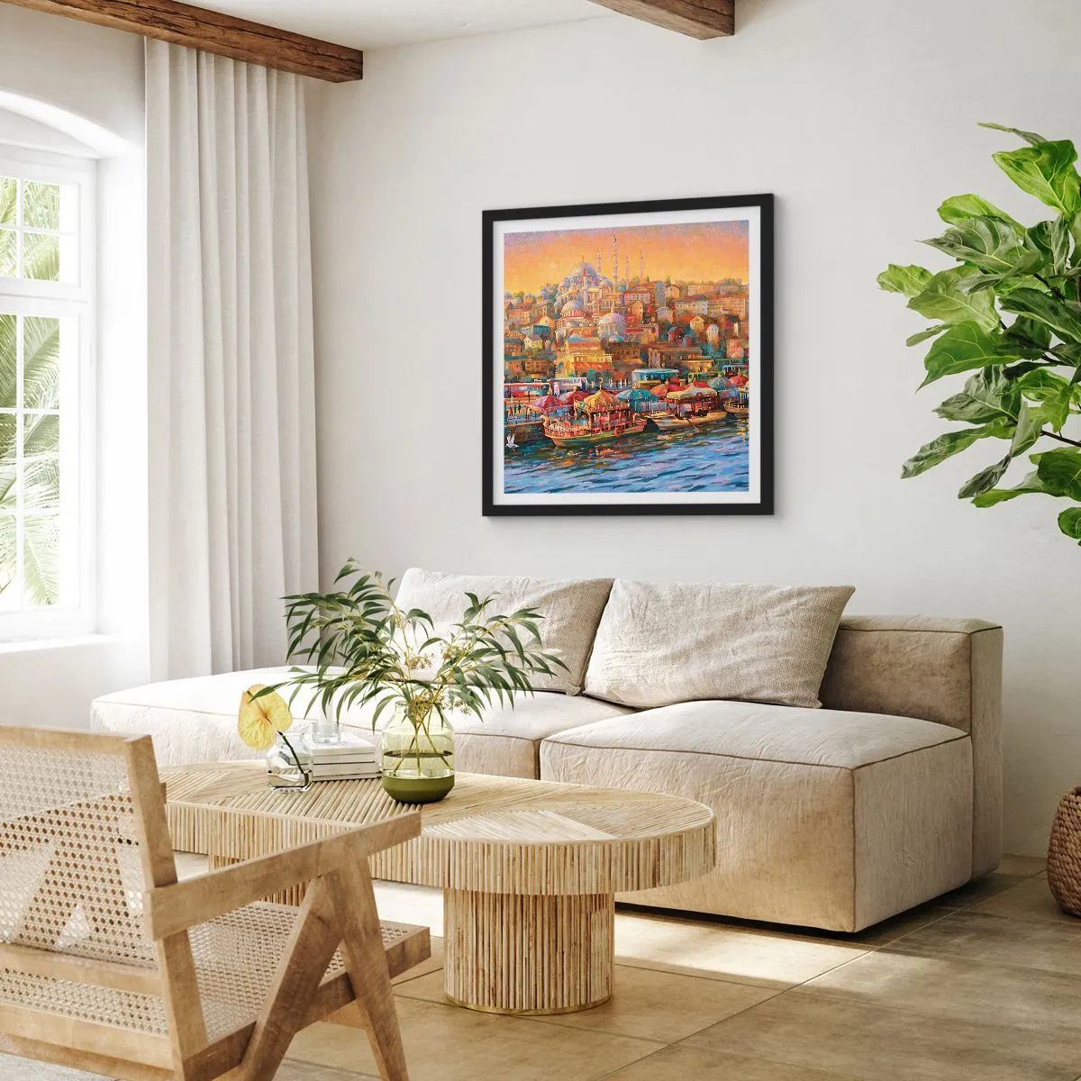 Affiche dans un cadre noir - Poster - Conte d'Istanbul - 40x40 cm