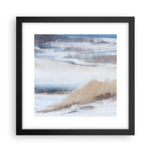 Affiche dans un cadre noir - Poster - Composition hivernale - 30x30 cm