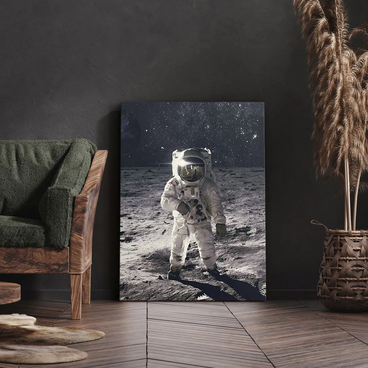 Impression sur toile - Image sur toile - Salutations de la lune - 45x80 cm