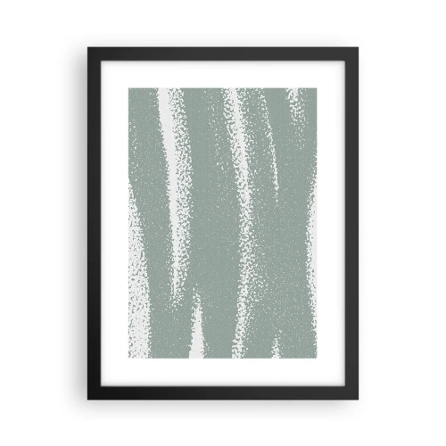 Affiche dans un cadre noir - Poster - Abstraction dans un climat hivernal - 30x40 cm