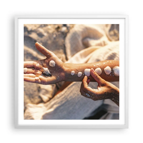 Affiche dans un cadre blanc - Poster - La beauté à portée de main - 60x60 cm