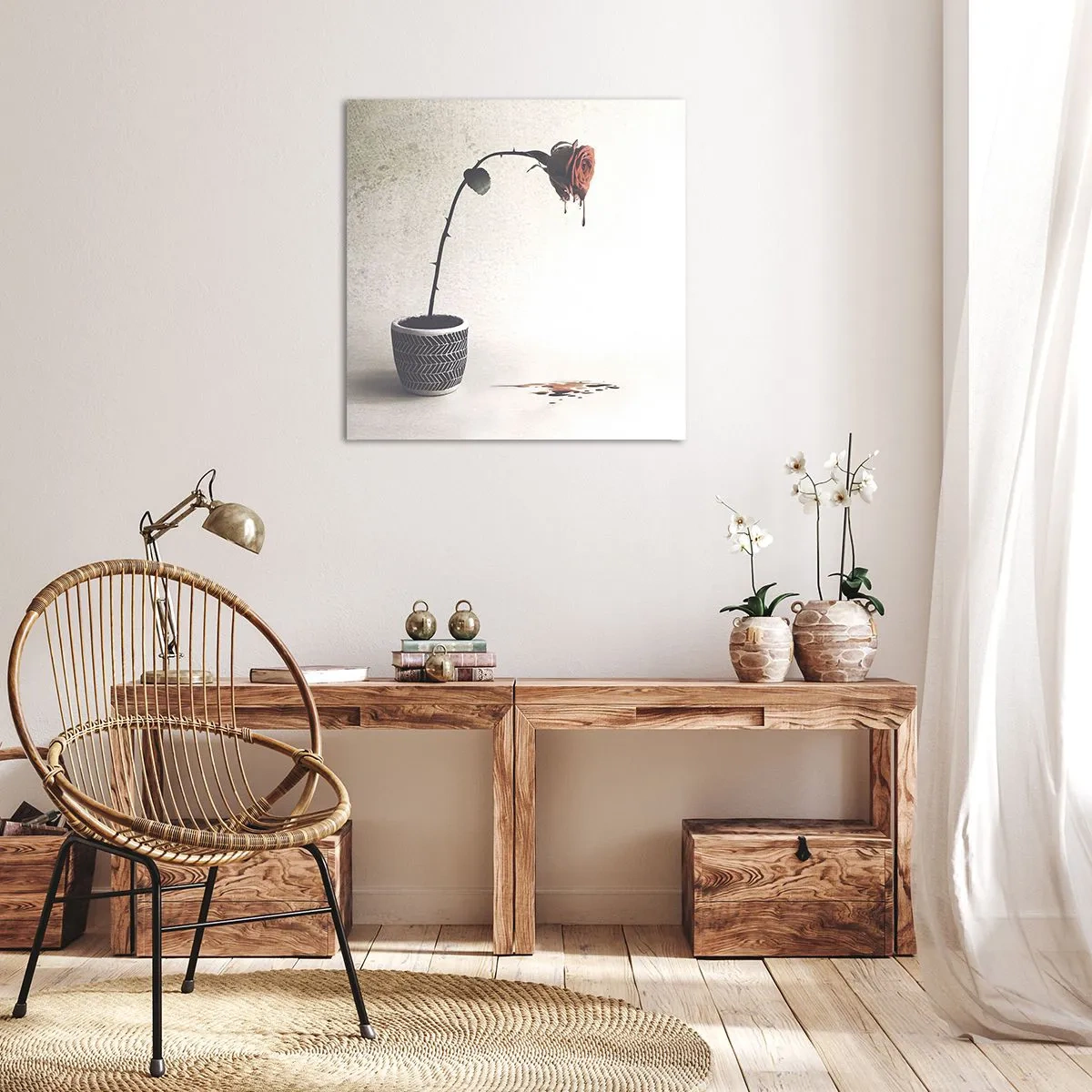 Impression sur toile - Image sur toile - Rosa dolorosa - 70x70 cm