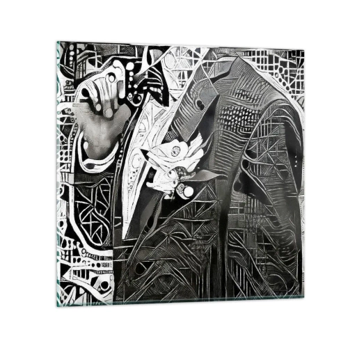 Impression sur verre - Image sur verre - Seulement en apparence un homme froid - 60x60 cm