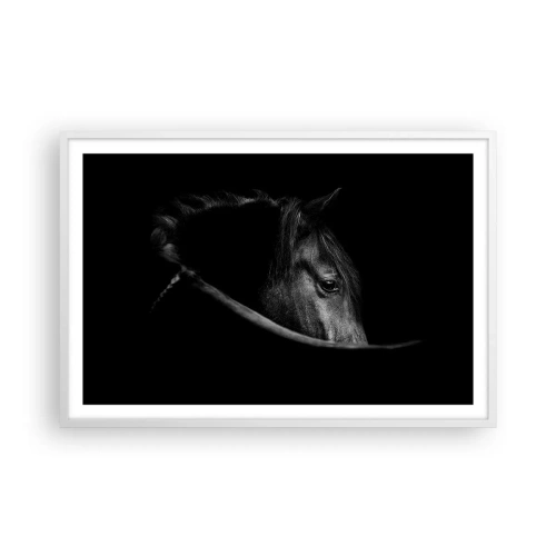 Affiche dans un cadre blanc - Poster - Prince Noir - 91x61 cm