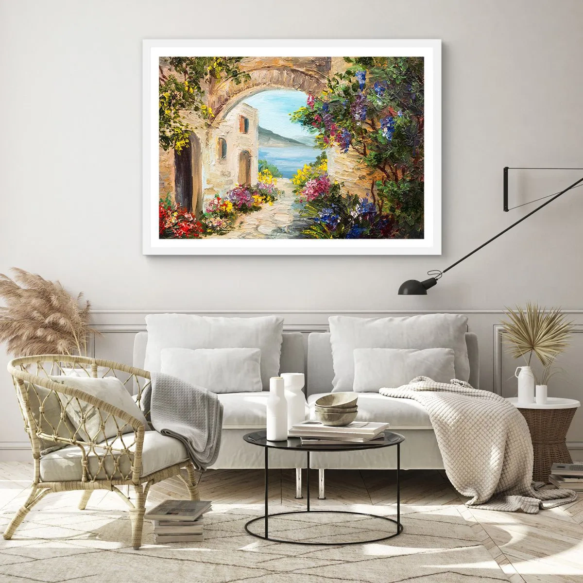 Affiche dans un cadre blanc - Poster - Le charme d'une province côtière - 70x50 cm