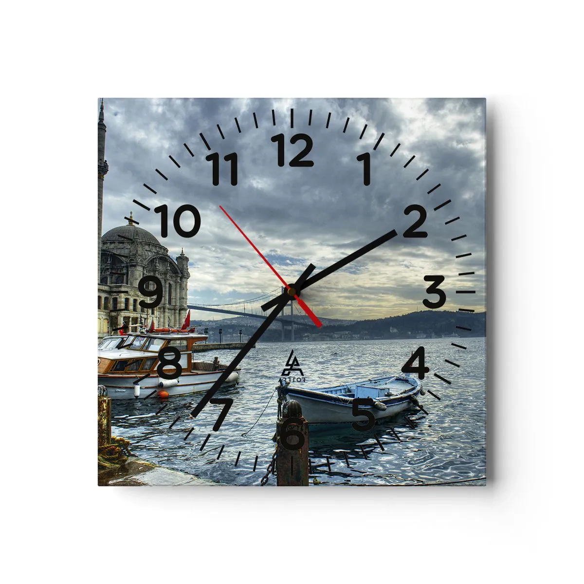 Horloge murale - Pendule murale - Aux confins des mondes - 30x30 cm