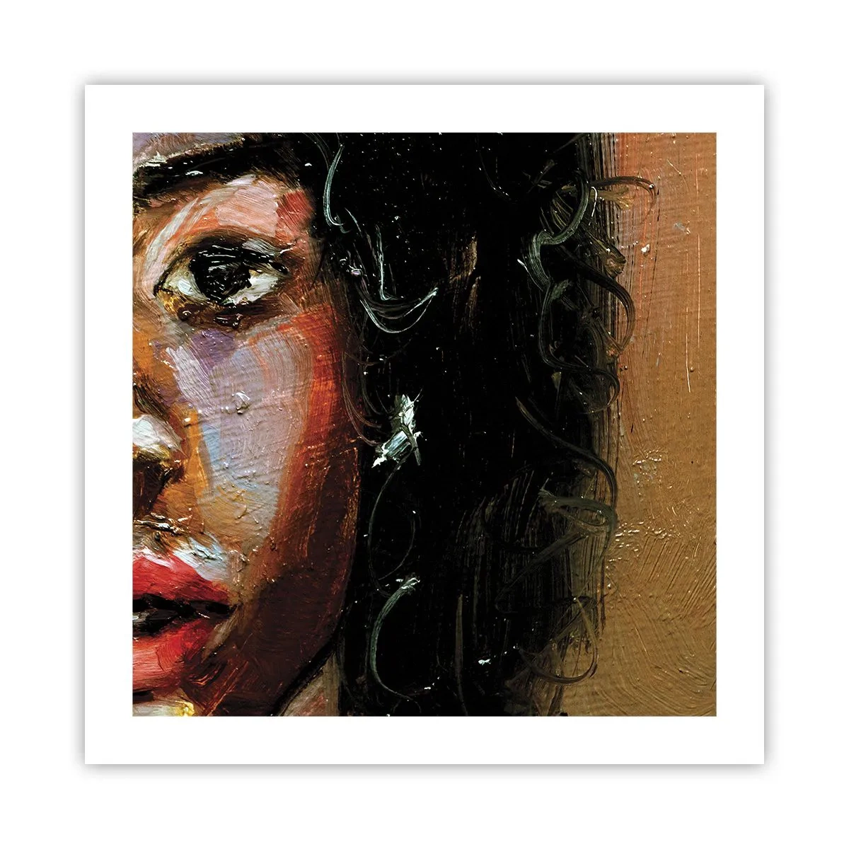 Affiche - Poster - Noir et brillant - 50x50 cm
