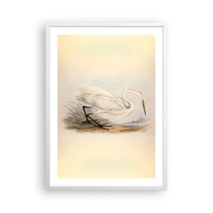 Affiche dans un cadre blanc - Poster - Dame sur les joncs - 50x70 cm