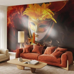 Papier Peint Photo Standard Eco - Le secret est une partie du jeu - Masque vénitien, Morceau, Venise - 300x210 cm