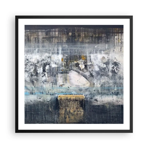 Affiche dans un cadre noir - Poster - Comme sur la glace, comme après décembre - 60x60 cm