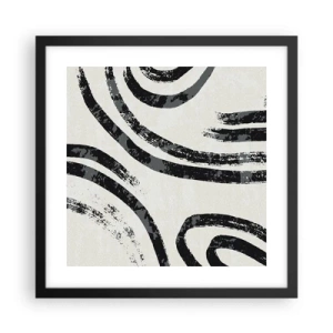 Affiche dans un cadre noir - Poster - À moitié arrêté - 40x40 cm