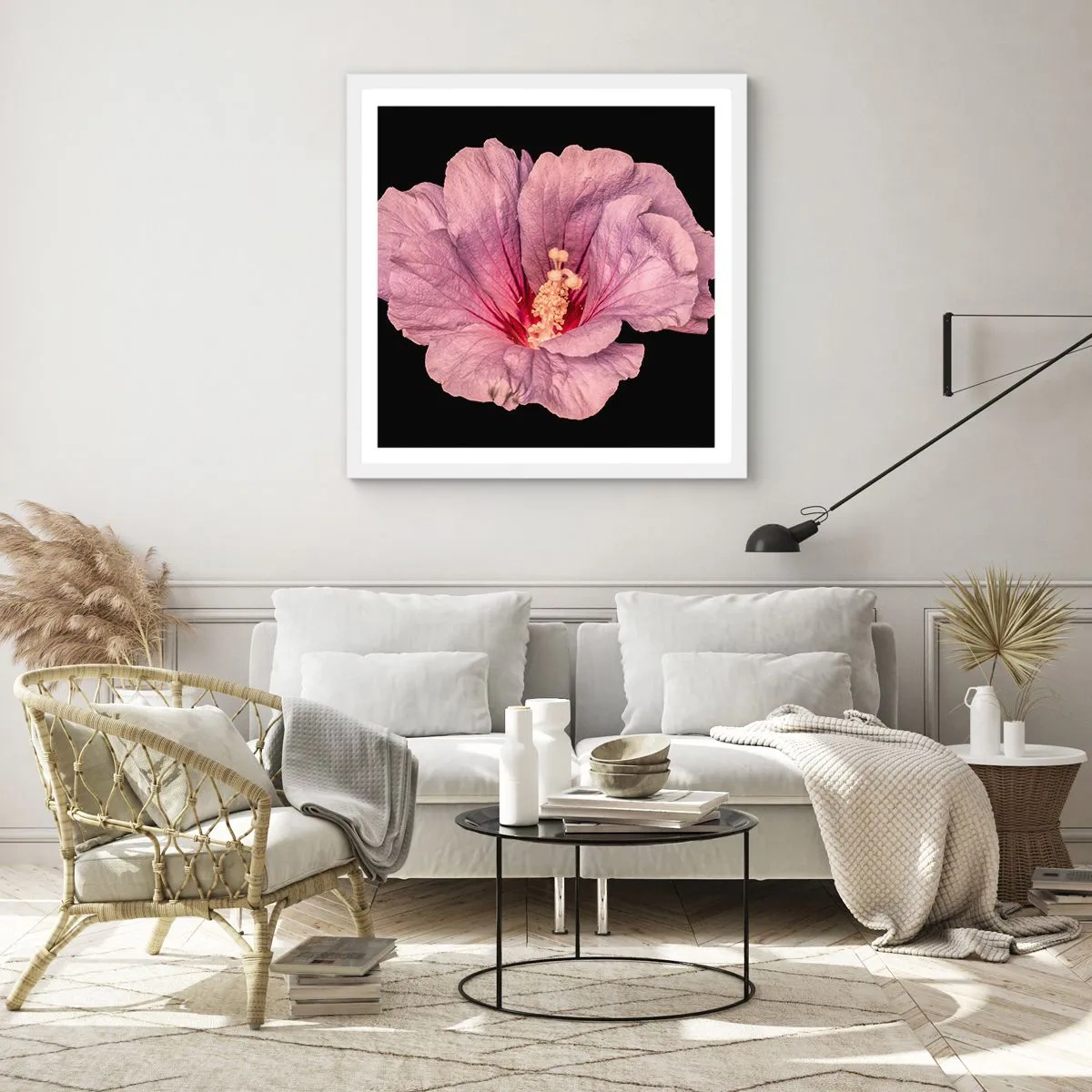 Affiche dans un cadre blanc - Poster - Directement au coeur - 50x50 cm