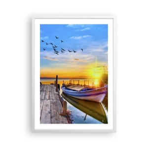 Affiche dans un cadre blanc - Poster - Au revoir, à demain - 50x70 cm