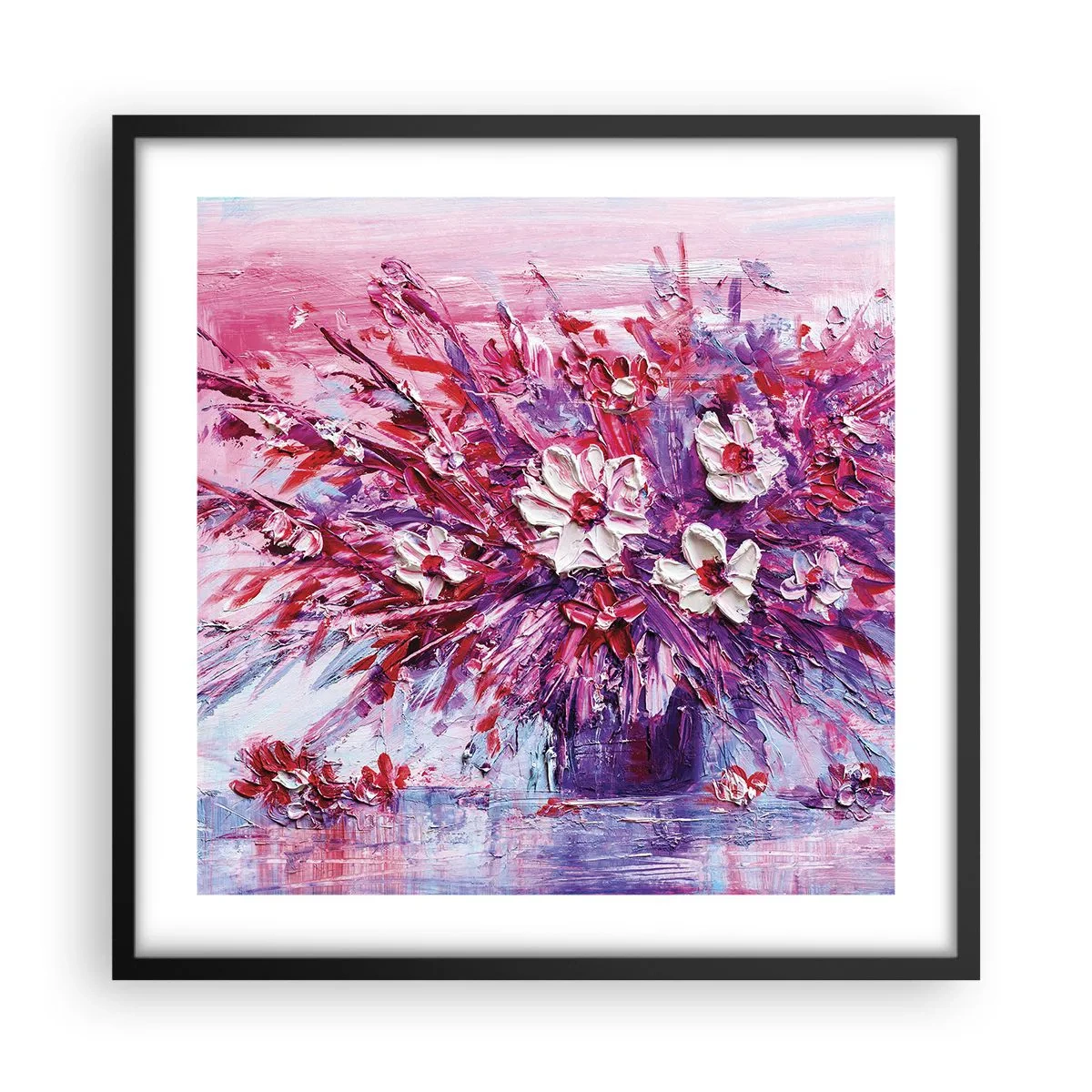 Affiche dans un cadre noir - Poster - Innocence et passion - 50x50 cm