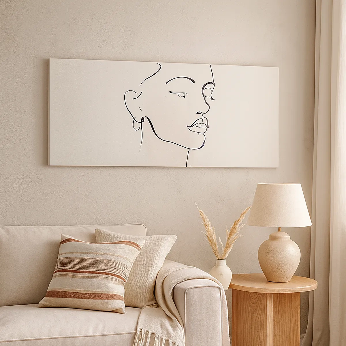 Impression sur toile - Image sur toile - Une ligne certaine - 30x30 cm